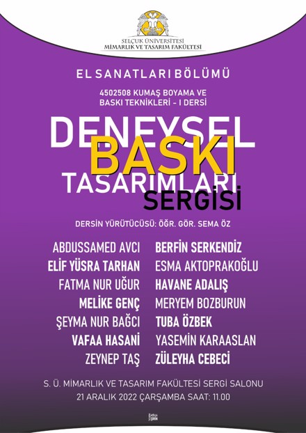 Deneysel Baskı Tasarımları Sergisi